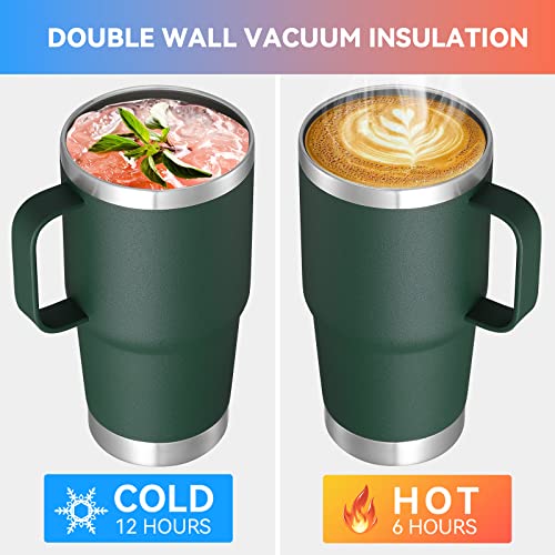 20 oz Tumbler Bulk with Handle Lid and Straw (6 Count)