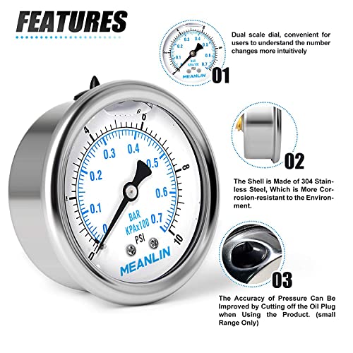 0~10Psi Stainless Steel 1