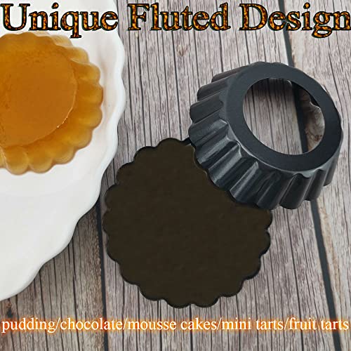 24Packs Mini Tart Pans 3 Inch with Removable Botttom