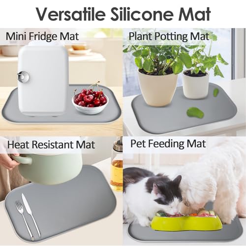 Silicone Coffee Maker Mat with Lip for Countertops