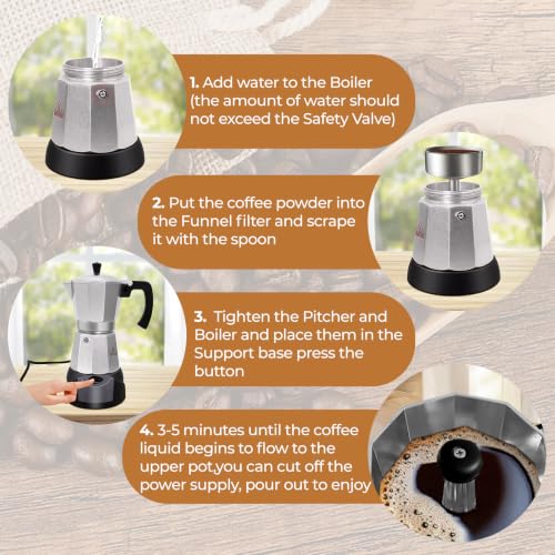 Electric Aluminum Moka Pot 3