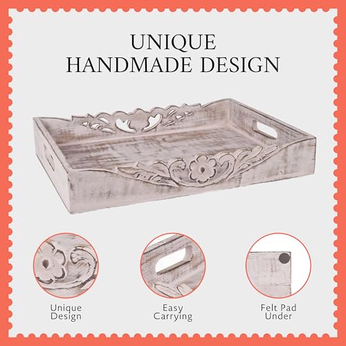 Orchid Mango Wood Serving Tray