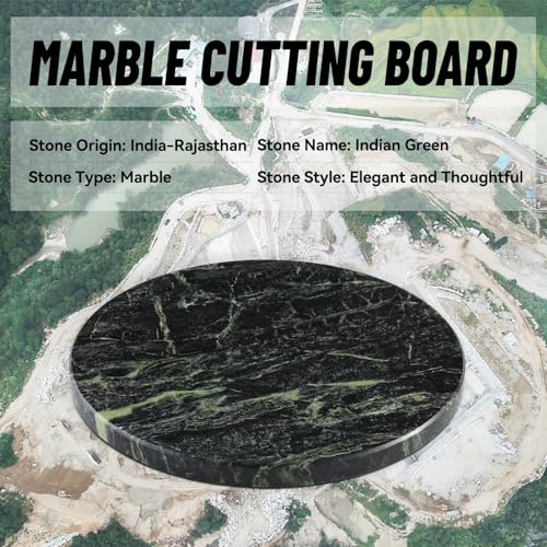 Indian Round Marble Cutting Board for Kitchen