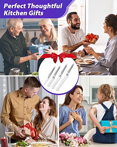 Metal Offset Icing Spatula for Cake Decorating Frosting (4 Count)