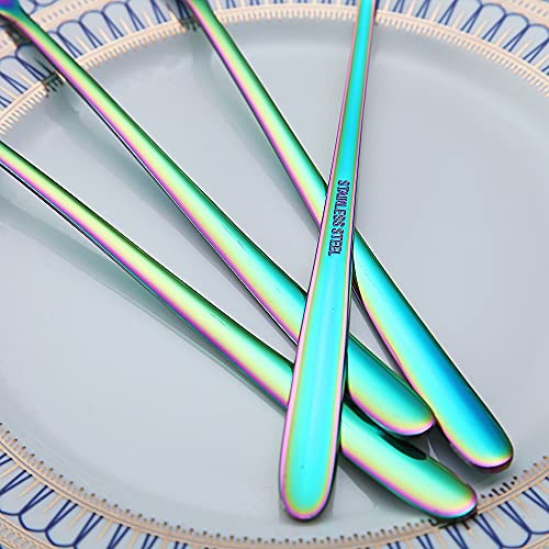 Rainbow Long Handle Spoons (6 Count)