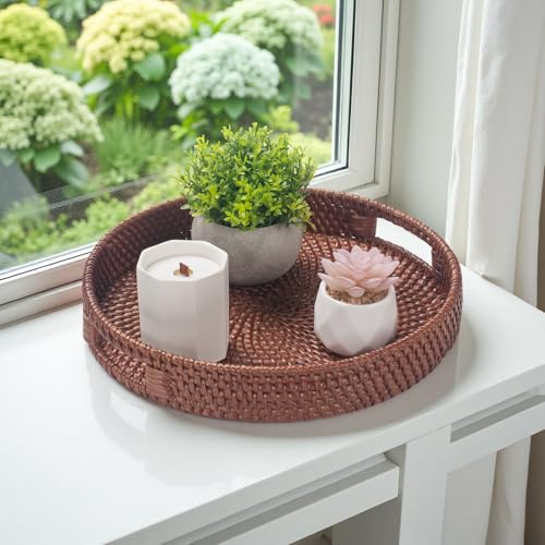 11.8 inch Round Rattan Tray