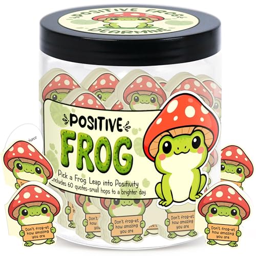 Positive Frog Jar with 60 Affirmation Cards
