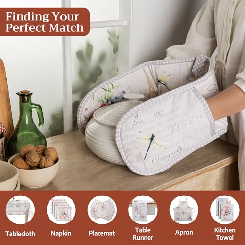 Double Oven Mitts 100% Cotton Double Oven Glove
