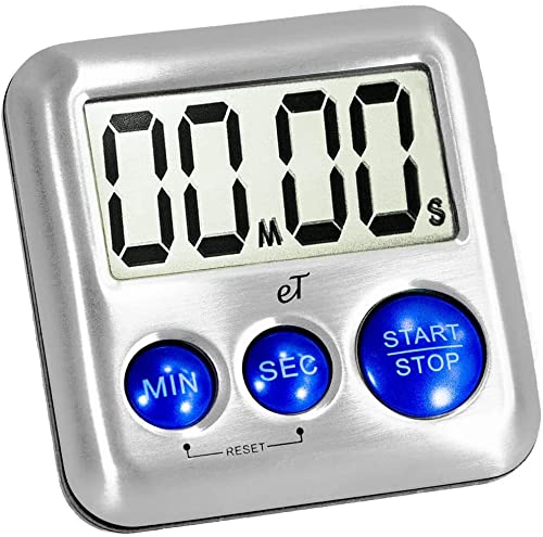 Elegant Digital Kitchen Timer Stainless Steel (6 Count)