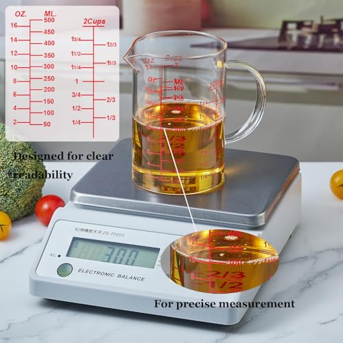 Ackers Mirror Scale Glass Measuring Cup