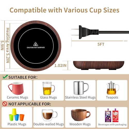 Coffee Mug Warmer for Desk 4H Auto Shut Off