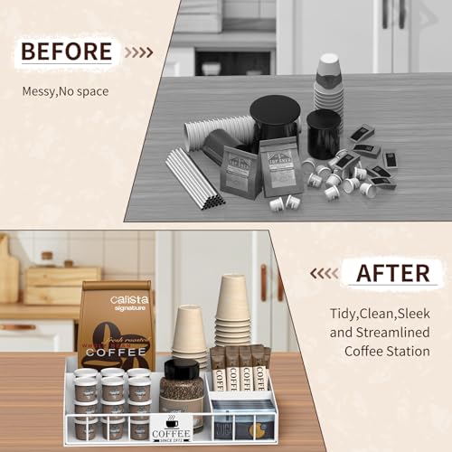 Metal Coffee Station Organizer for Countertop