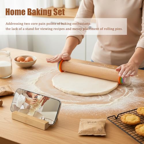 Adjustable Rolling Pin with Thickness Rings