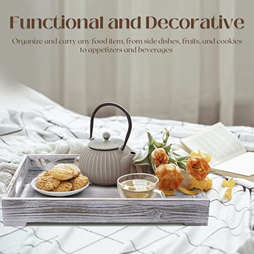Bamboo Trays for Serving Food with Handles