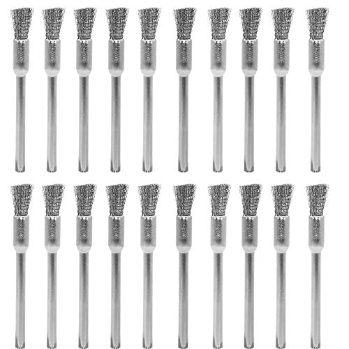 20 pcs Steel Cleaning End Brushes Pen 1 (20 Count)