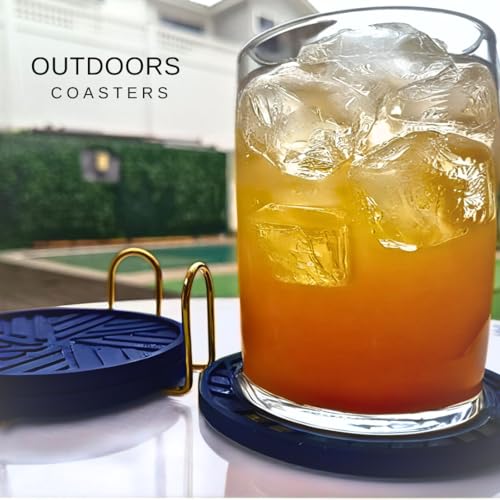 Navy Blue Coasters Set of 6