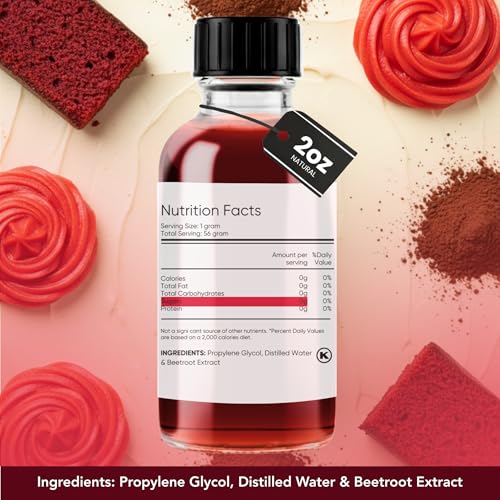 Natural Super Red Food Coloring from Beetroot (2 Fl Oz)