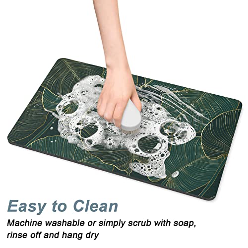 Coffee Mat 12" x 19" Cute Tropical Theme Coffee Bar Mats for Espresso Machine Station Accessories and Organizer