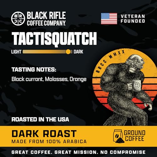 Black Rifle Coffee Dark Roast Ground Coffee Tactisquatch 18 oz (18 Ounce)