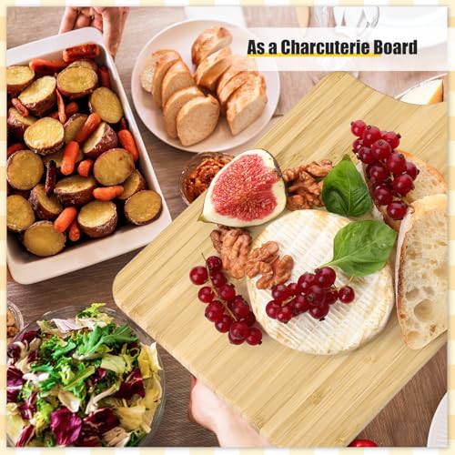 6 Pcs Bamboo Cutting Boards Bulk 13 Inch Thicken with Handle (6 Count)