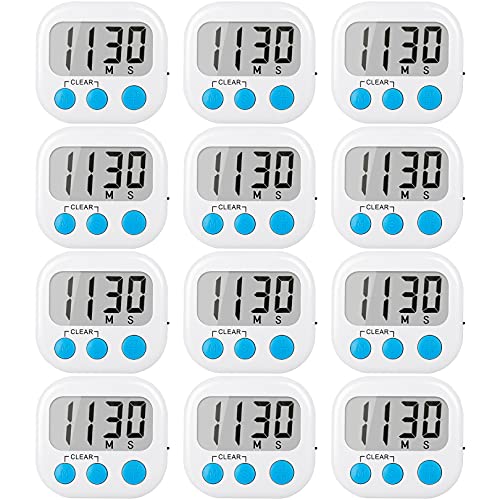 Digital Kitchen Timers for Cooking (12 Count)