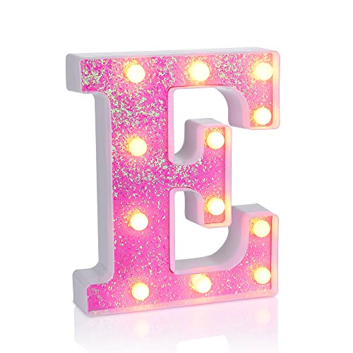 Pink Light up Letters