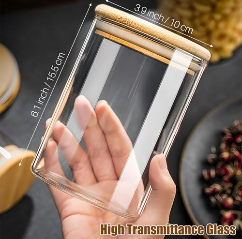 66 oz Glass Food Storage Jars with Airtight Lids