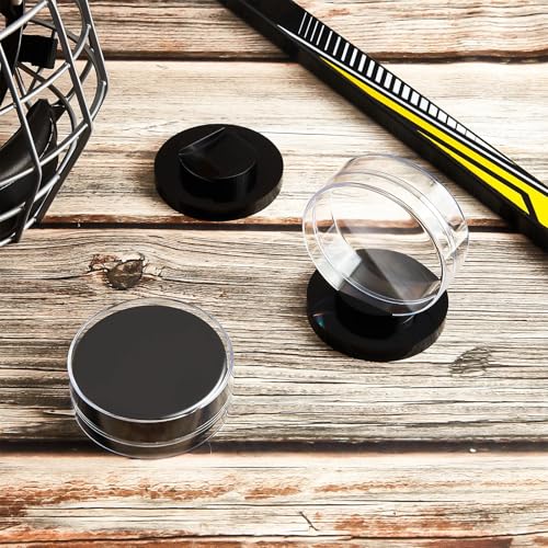 Hockey Puck Display Case Acrylic Holder Stand (4 Count)