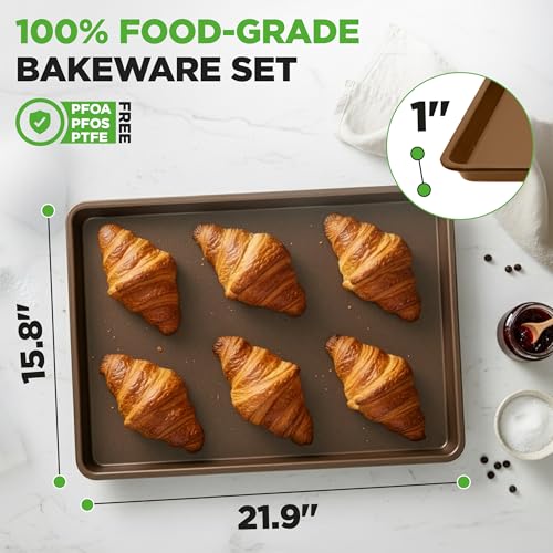 2 Piece Nonstick XL Cookie Sheets for Baking (2 Count)