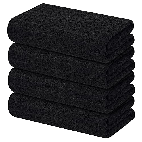 Microfiber Waffle Weave Kitchen Towels (4 Count)
