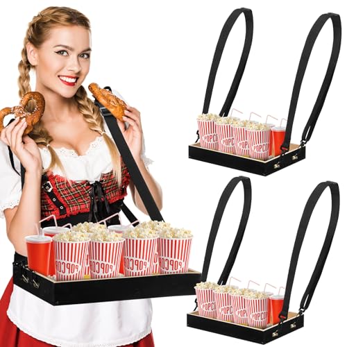 2 Pcs Movie Night Snack Trays with Straps (2 Count)