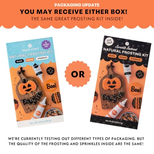 Dye Free Halloween Frosting Kit with Sprinkles