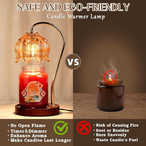 Flower Candle Warmer Lamp with Timer