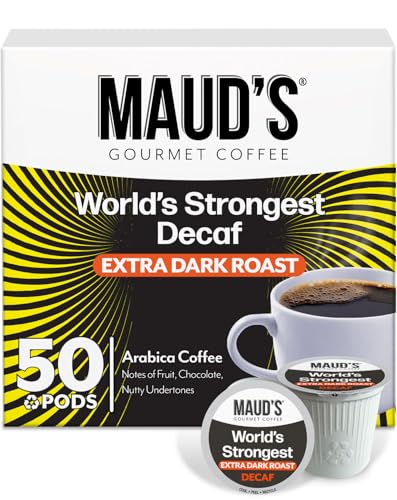 Maud’s World's Strongest Decaf Dark Roast Coffee Pods (50 Count)