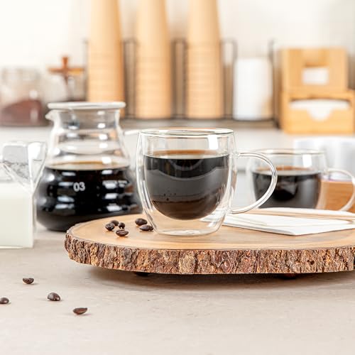 8 oz Professional Glass Coffee Cup (2 Count)