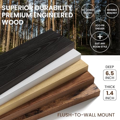 36 Inch Floating Shelves Wall Mounted for Display (2 Count)
