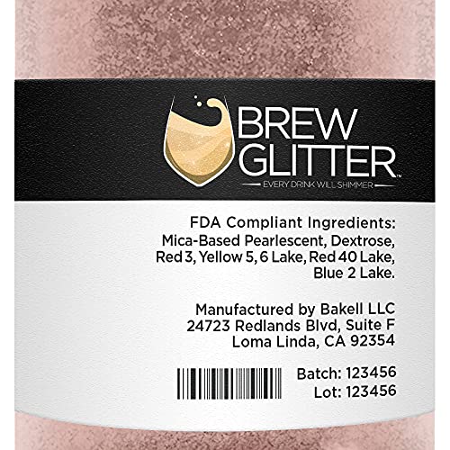 Rose Gold Brew Glitter Edible Glitter for Drinks