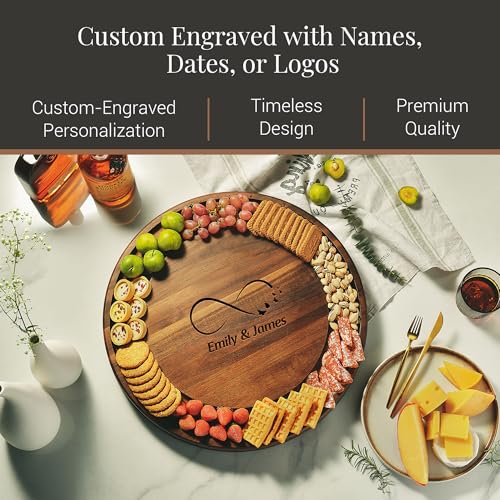 Acacia Wood Rotating Cheese Board
