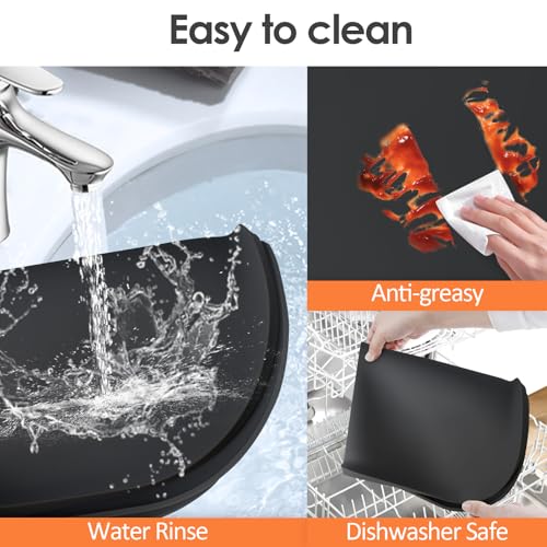 Silicone Coffee Maker Mat with Lip for Countertops