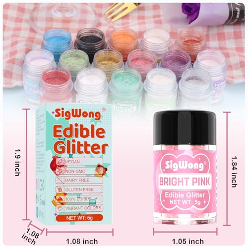 Bright Pink Edible Glitter
