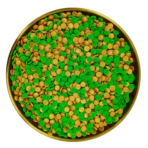 St. Patrick's Day Dark Green & Gold Sequins Edible Sprinkles Pastel Confetti Sequins Sprinkles Decorating Perfect for Cakes (3 Ounce)