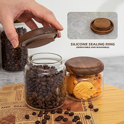 1 PC Small Glass Storage Jars with Airtight Lids