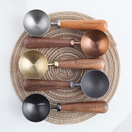 Retro Stainless Steel Coffee Spoon With Black Walnut Handle