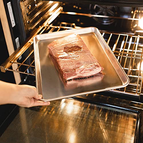 Quarter Sheet Baking Pan Aluminum Nonstick Oven Safe Set 2 (2 Count)