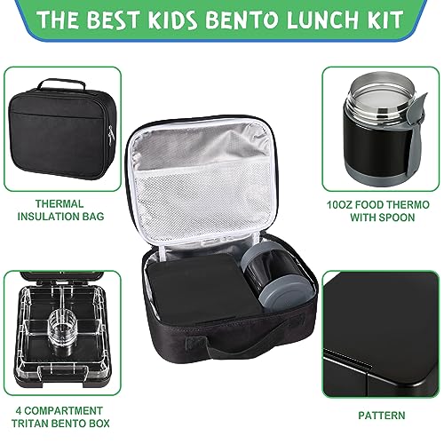 Bento Lunch Box Set With 10oz Soup Thermo
