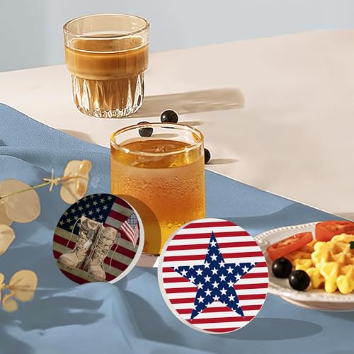 Drink Coasters Set of 6 with Holder