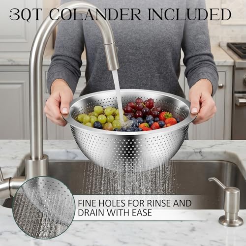 Colorful Mixing Bowls with Strainer (4.99 Count)