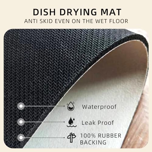 Dish Drying Mat Absorbent Soft Diatomite Coffee Mat