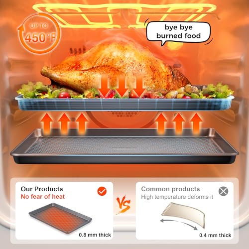 3 Pack Nonstick Ceramic Baking Sheet Pan Set for Oven (3 Count)