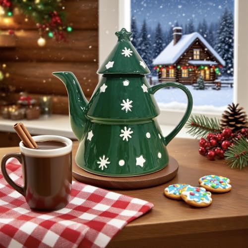 Christmas Tree 28oz Teapot